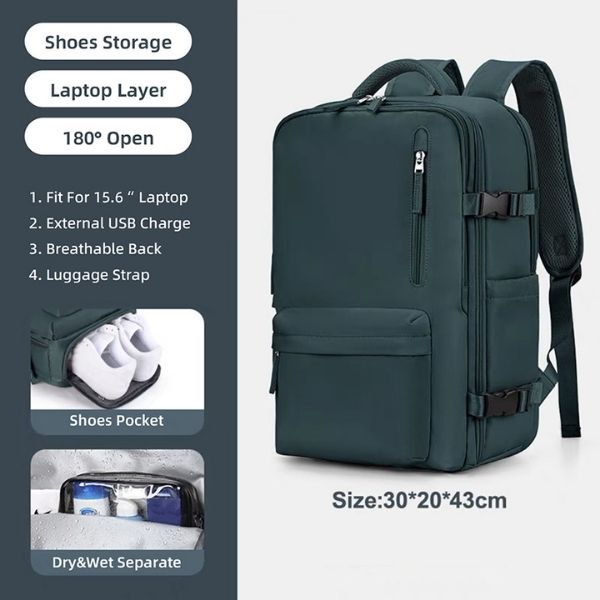 handgepack-rucksack-damen-35-liter-reise-grosse-15-16-zoll-laptop-business-tasche-multifunktion-usb-ladung-schoolbag-schuhe-tasche