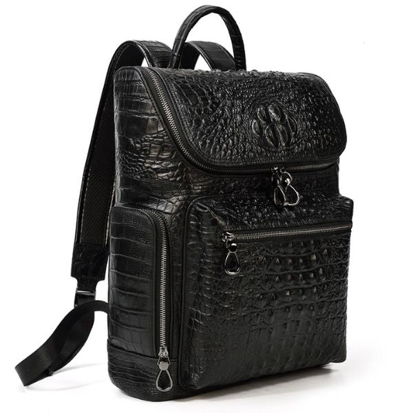 leder-rucksack-herren-mode-stil-krokodilmuster-reisetasche-schwarz-modern-elegant-trend
