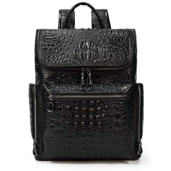 leder-rucksack-herren-mode-stil-krokodilmuster-reisetasche-schwarz-modern-elegant-trend