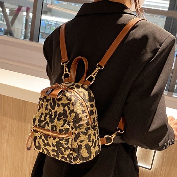 mini-rucksack-damen-mode-hohe-qualitat-leopardenmuster-nylon-reisen-kleine-schultaschen-teenager-madchen-alltag-modern-elegant-trend