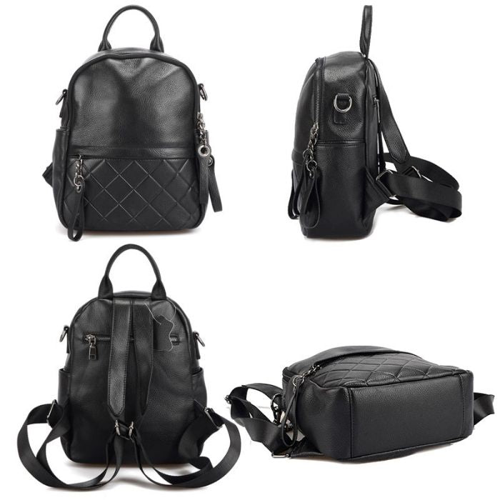     mini-rucksack-damen-moto-100_-echtes-leder-mode-rein-schwarz-lassig-reisetaschen-schoolbag-breiten-riemen-umhangetasche-mit-gurt-trend-alltag-modern-elegant