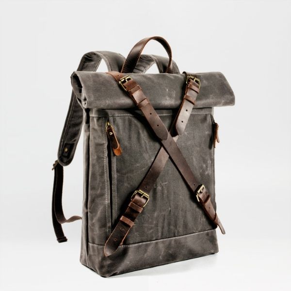 rolltop-rucksack-damen-herren-leder-15-zoll-laptop-leinwand-reise-vintage-luxus
