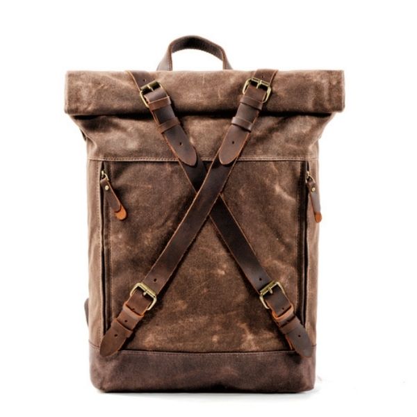 rolltop-rucksack-damen-herren-leder-15-zoll-laptop-leinwand-reise-vintage-luxus