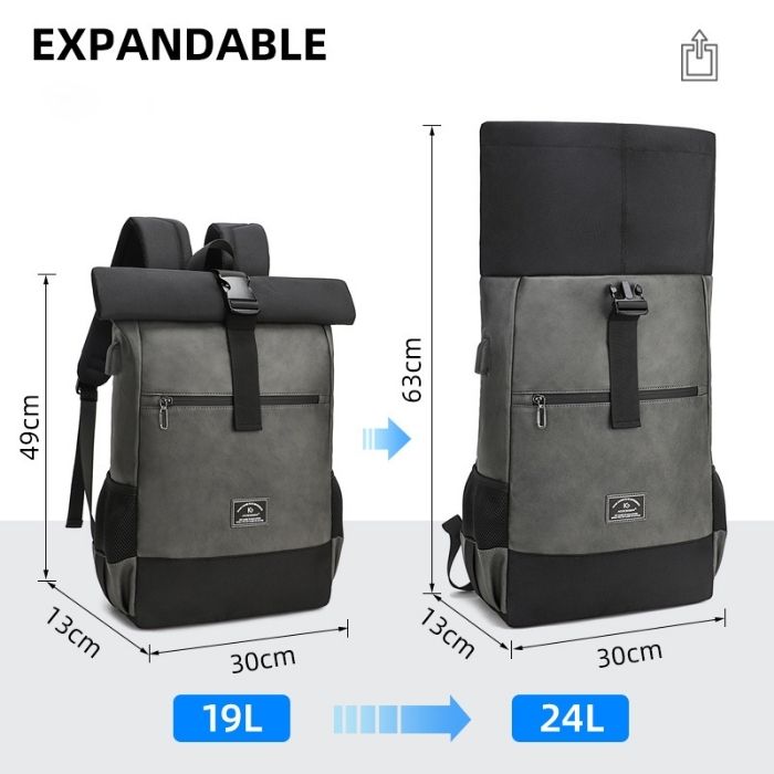 rolltop-rucksack-damen-wasserdicht-usb-computer-leicht-pu-leder-luxus-modern-business-trend
