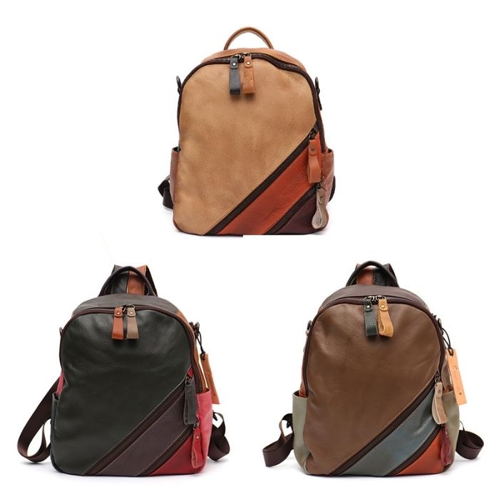 rucksack-damen-modern-bequemes-echtes-leder-mehrfarbige-umhangetaschen-reissverschluss-tasche-funktionell-trend-elegant