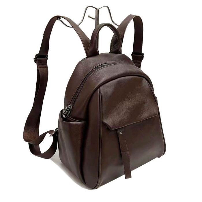     rucksack-damen-modern-weiches-rindsleder-kleine-college-stil-reisen-solide-farbe-trend-elegant