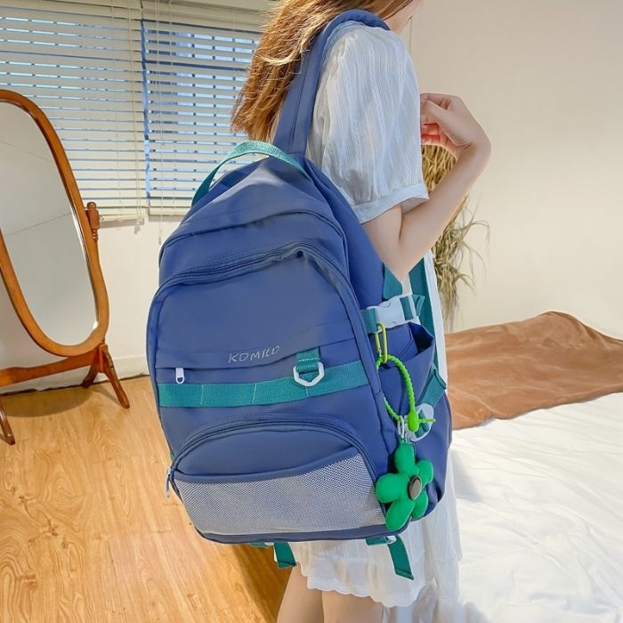    rucksack-damen-sportlich-einfache-solide-farbe-nylon-wasserdicht-schultasche-niedlich-reise-fur-college-junge-madchen-trend-alltag-modern-elegant
