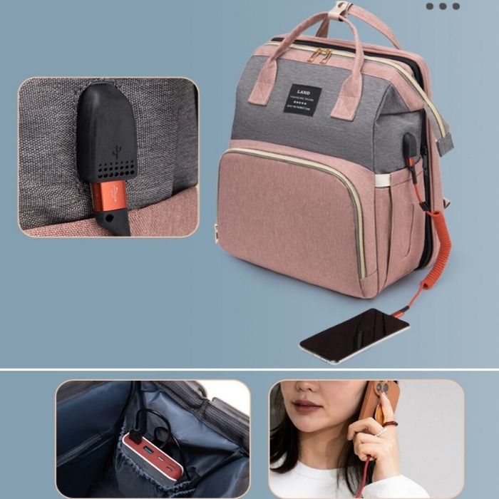 ruckscak-damen-gross-mummy-windel-tasche-zuruck-wickeltisch-schatten-moskitonetz-nass-und-trocken-tragen-usb-ladeanschluss-kinderwagen-hangende-tasche-frei-alltag-modern-trend-elegant